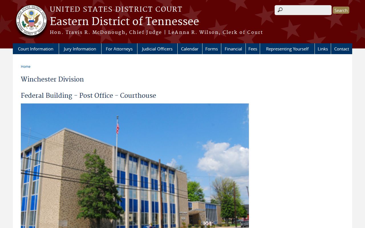 Winchester warrant records reader checking the separate federal courthouse route